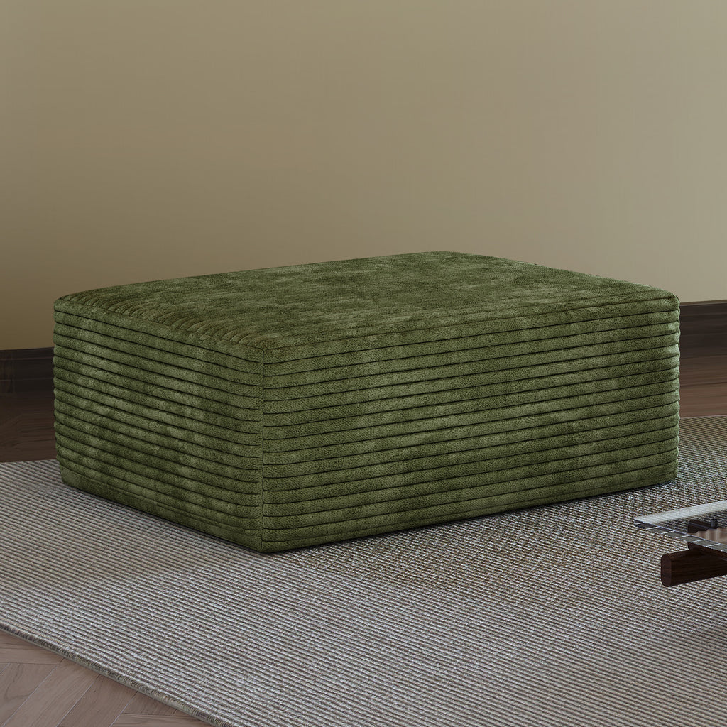 Green Upholstered Ottoman