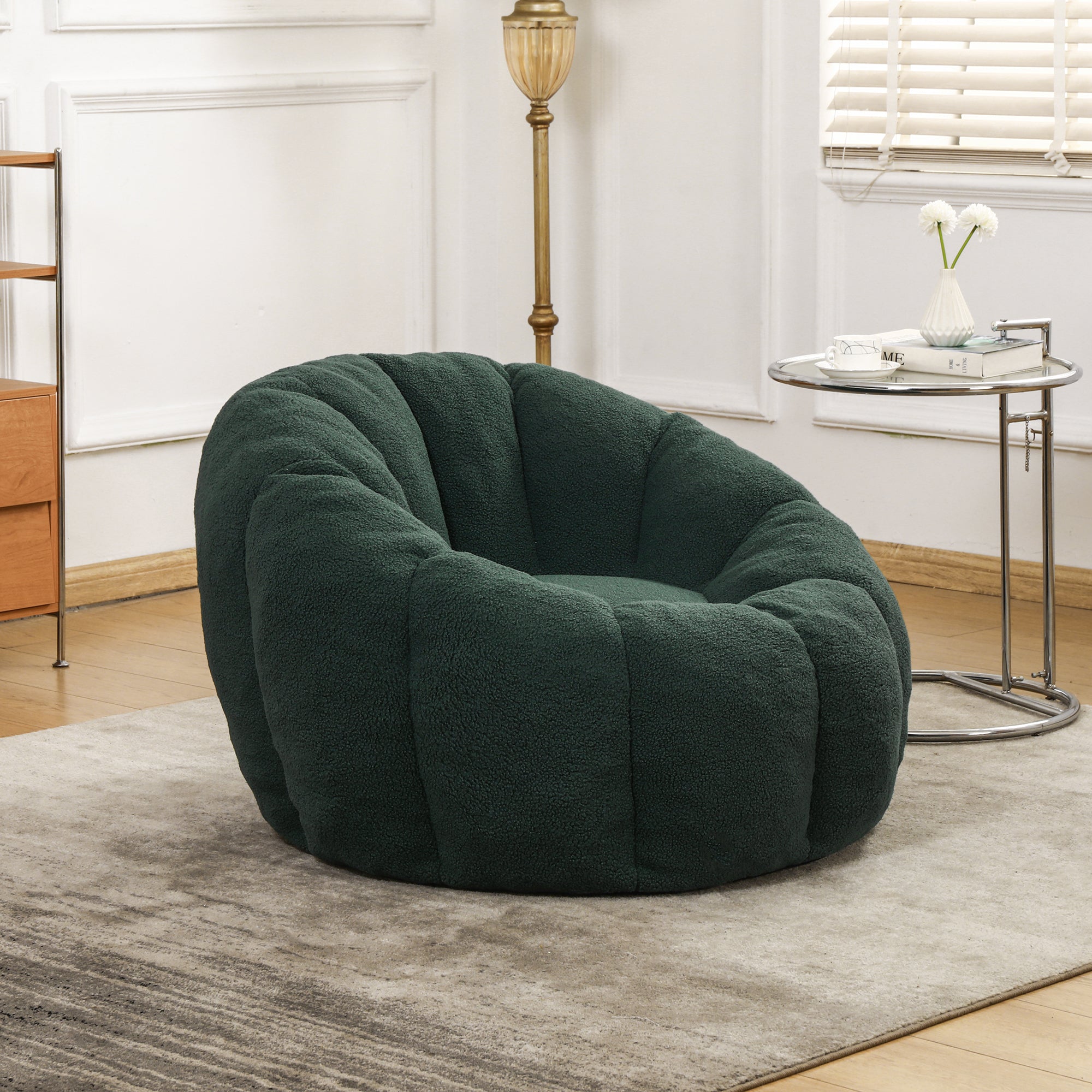 Foam Bean Bag Chair with Armrests