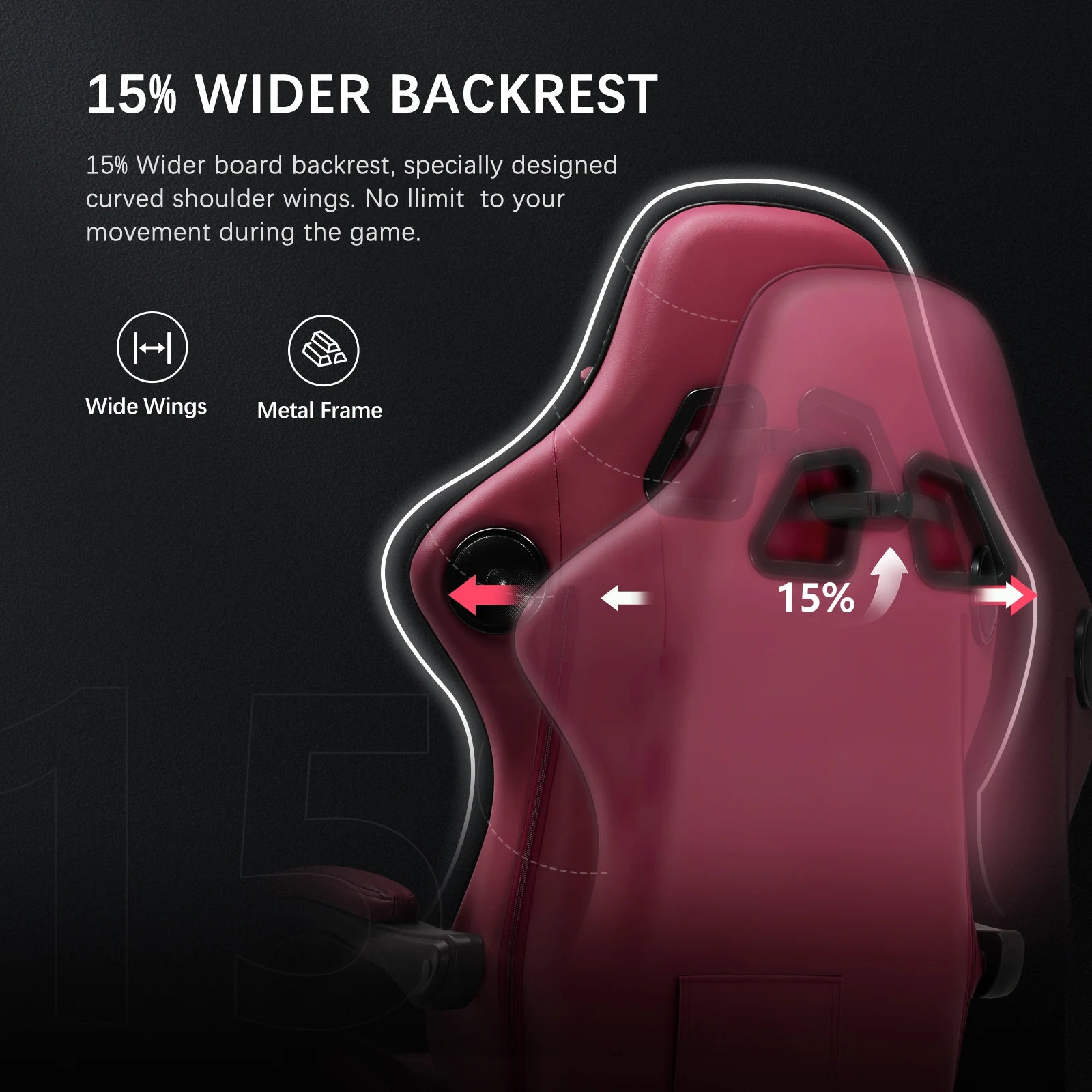 Gaming Chair with Built-In Speakers and Footrest