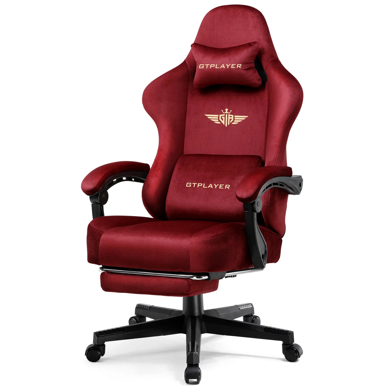 Big and Tall Fabric Gaming Chair, 350 lb Capacity