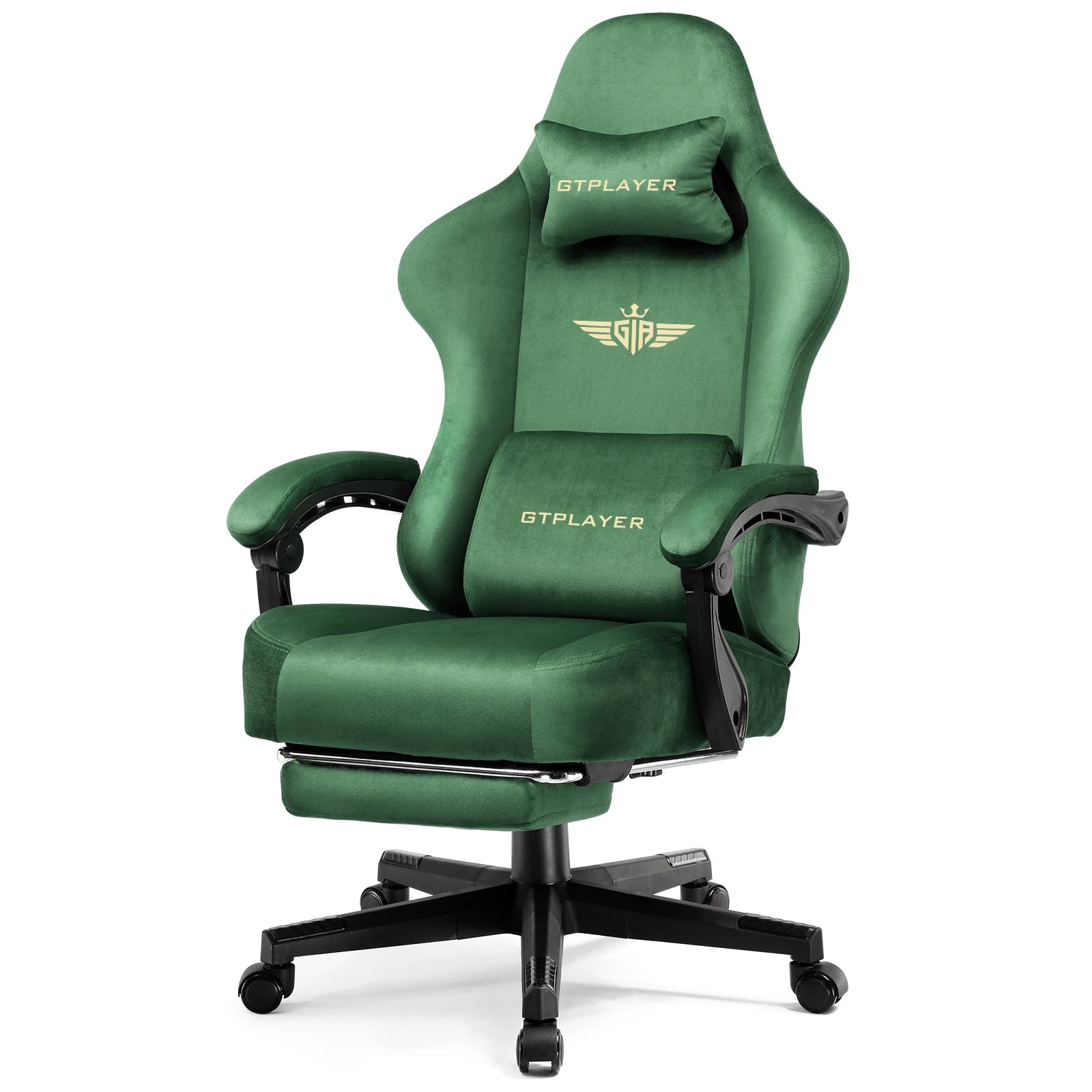Big and Tall Fabric Gaming Chair, 350 lb Capacity