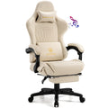 Gaming Chair with Built-In Speakers and Footrest