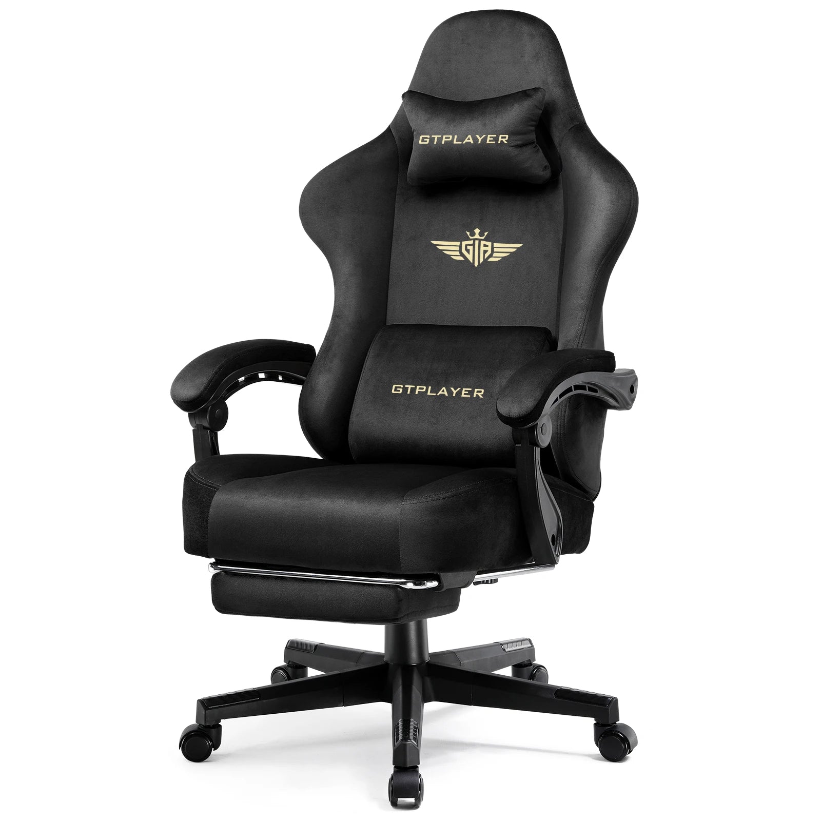 Big and Tall Fabric Gaming Chair, 350 lb Capacity