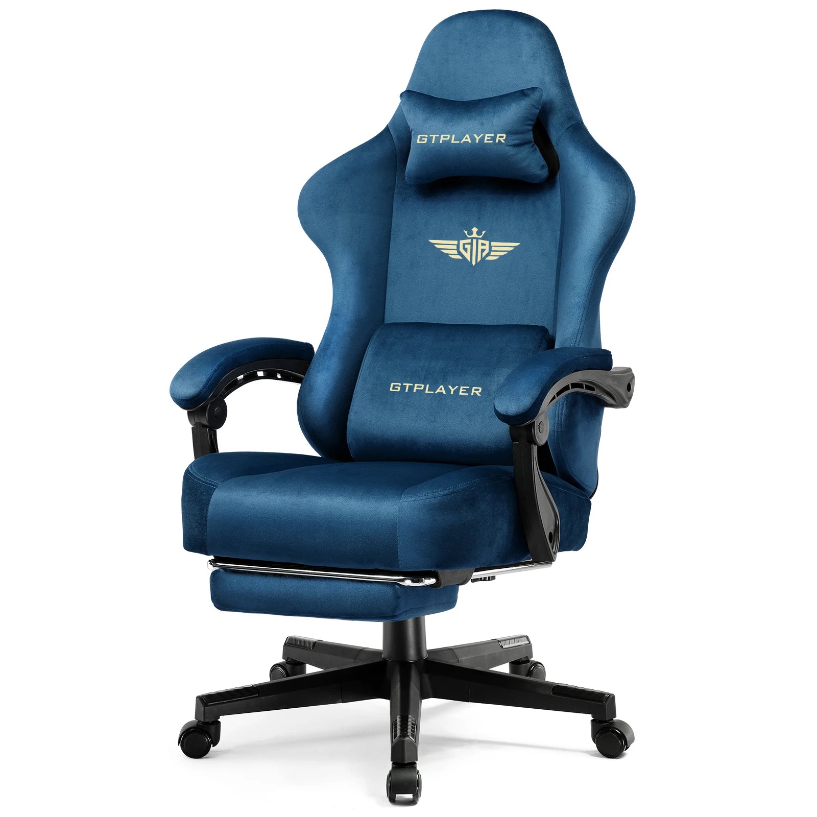 Big and Tall Fabric Gaming Chair, 350 lb Capacity