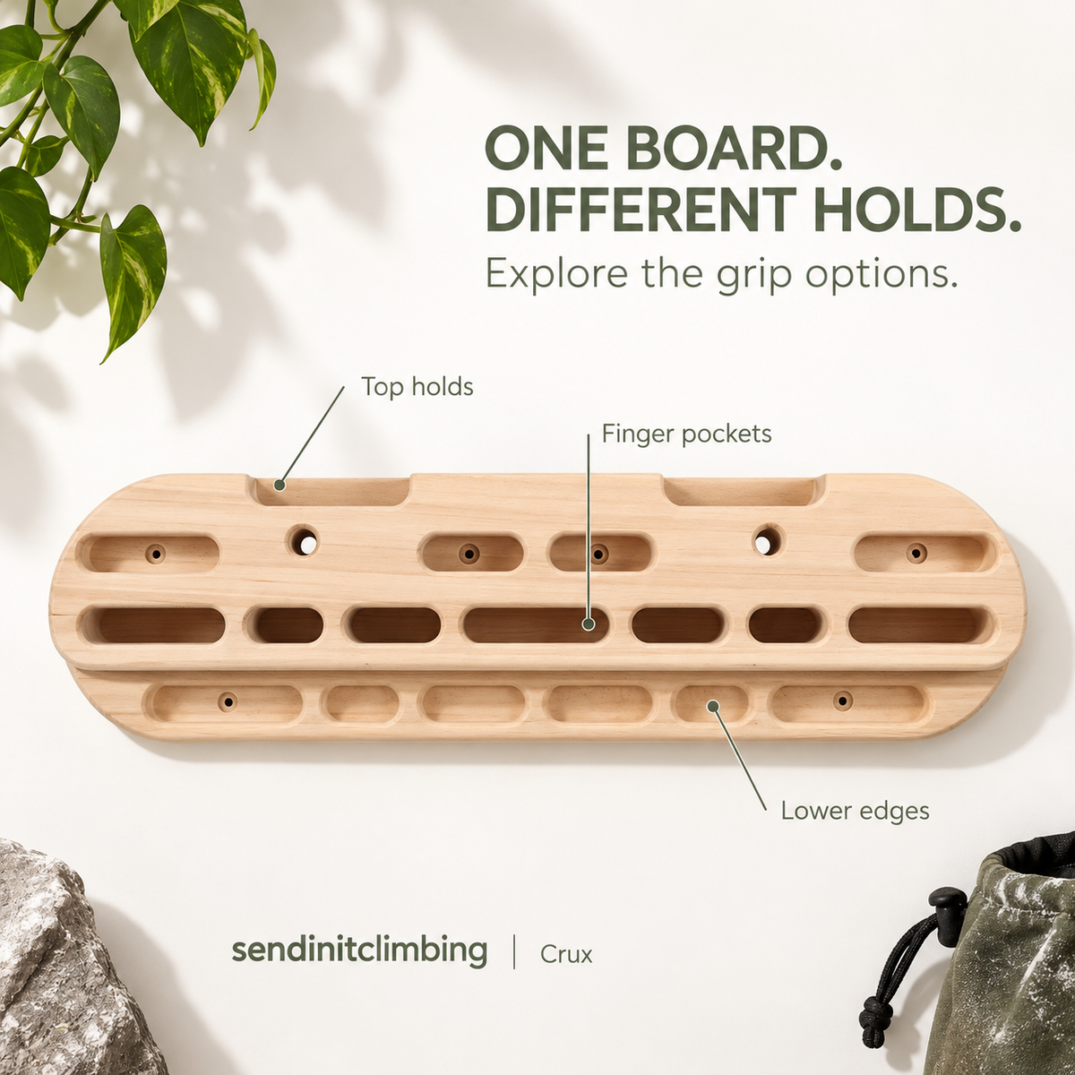CRUX BOARD - Portable Hangboard
