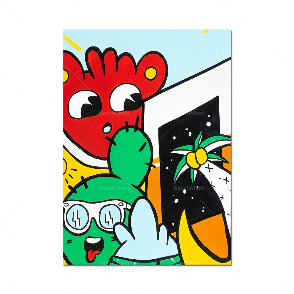 Graffiti Wall Art Set, 3 Pieces