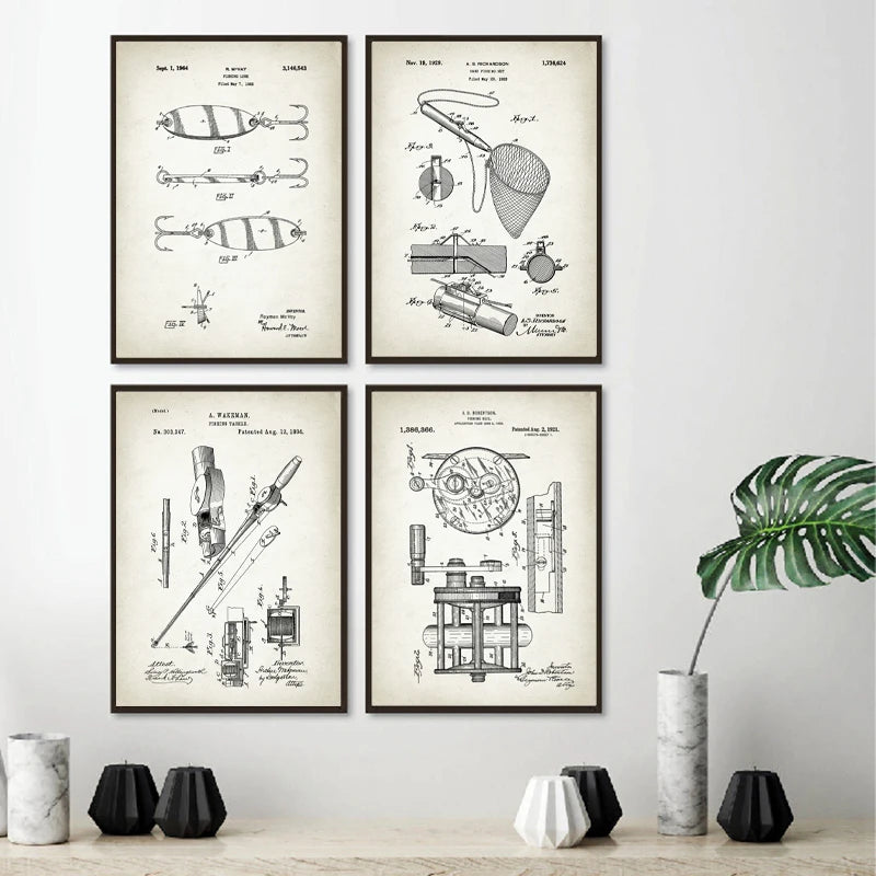 Vintage Fishing Lure Patent Print