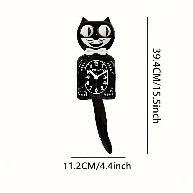 Swinging Tail Cat Wall Clock