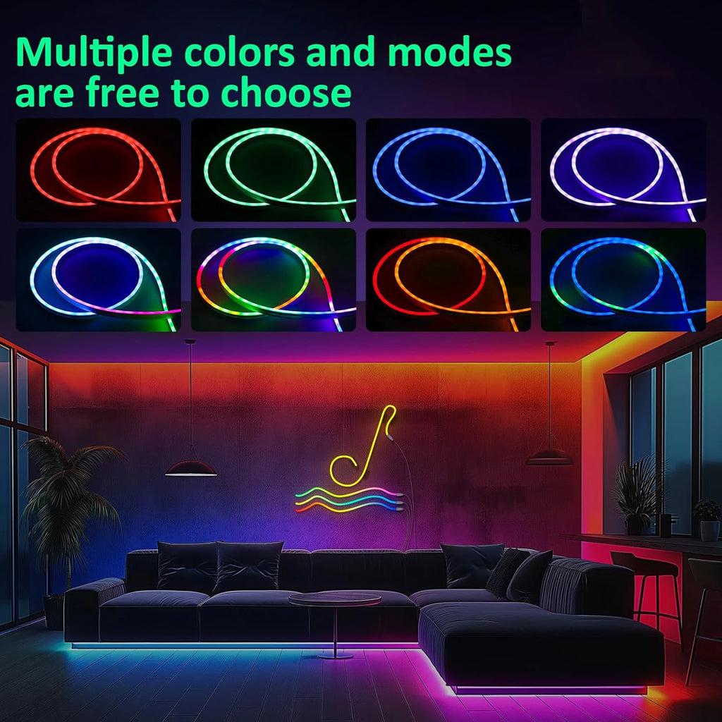 Flexible Neon Rope Lights with App Control