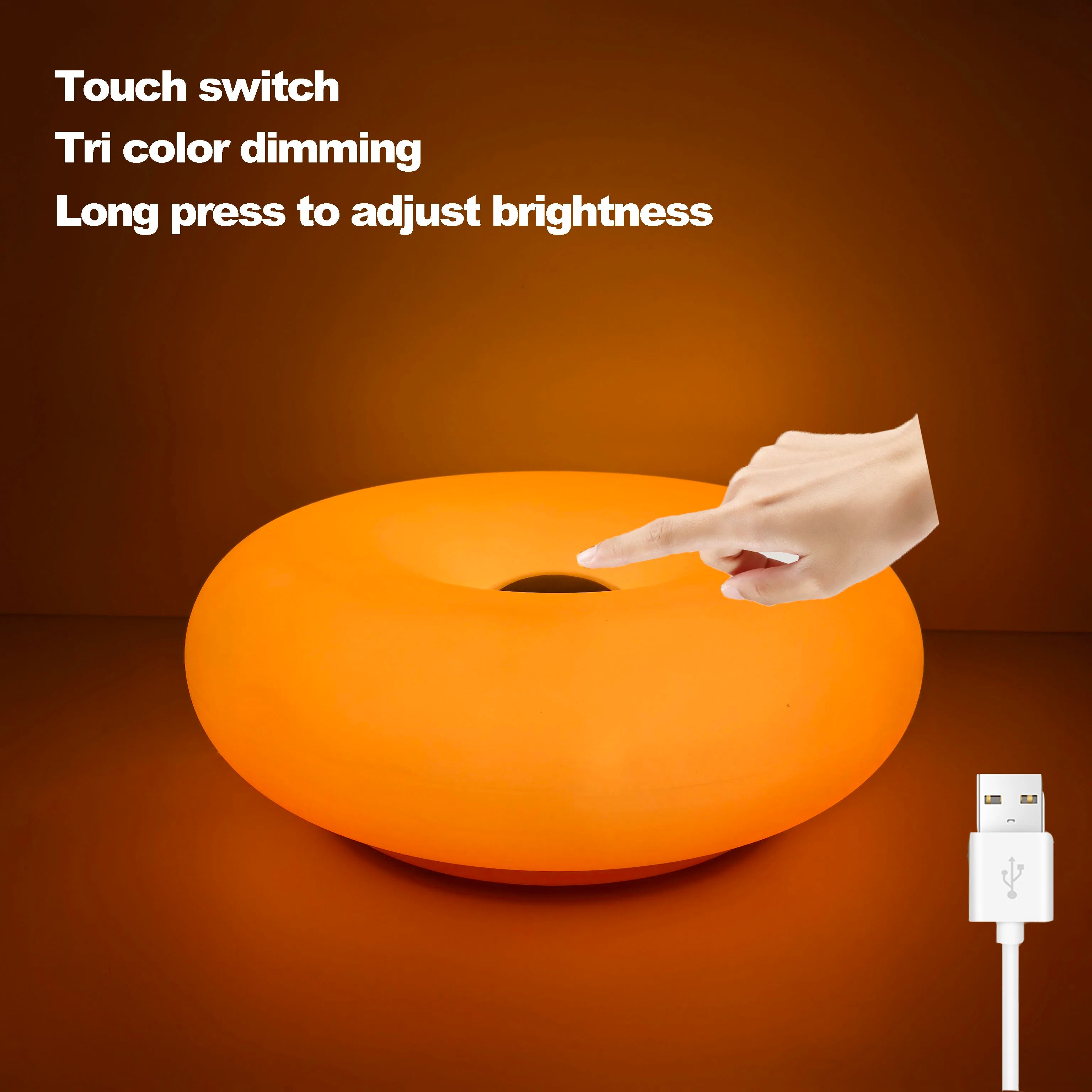 Donut Table Lamp with USB Power