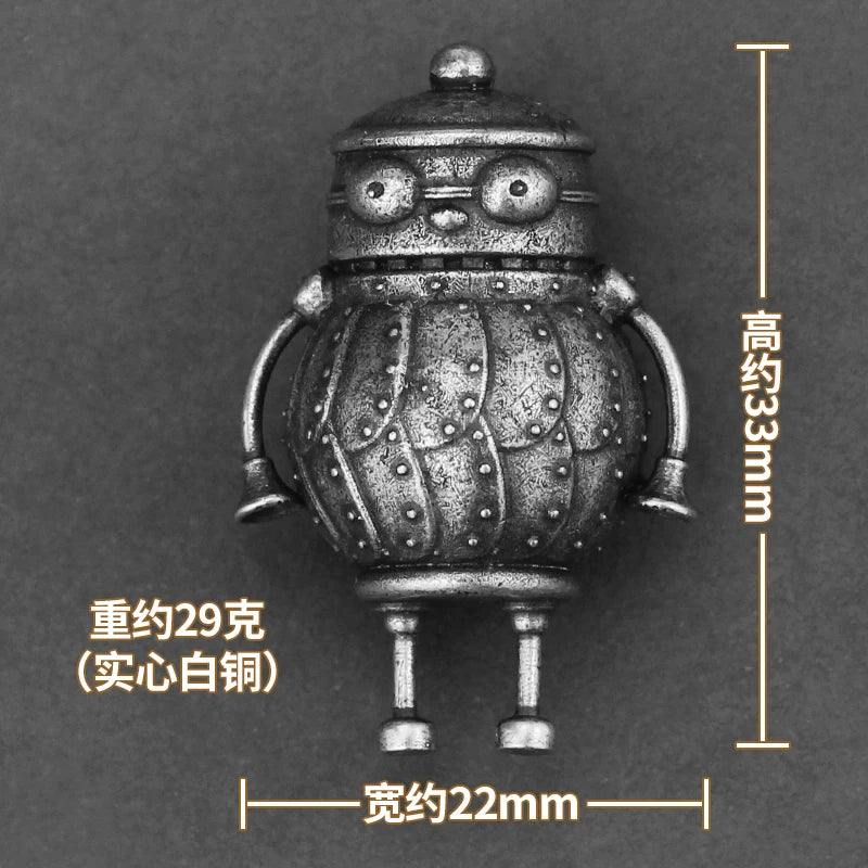 Copper Mechanical Alien Pendant Necklace