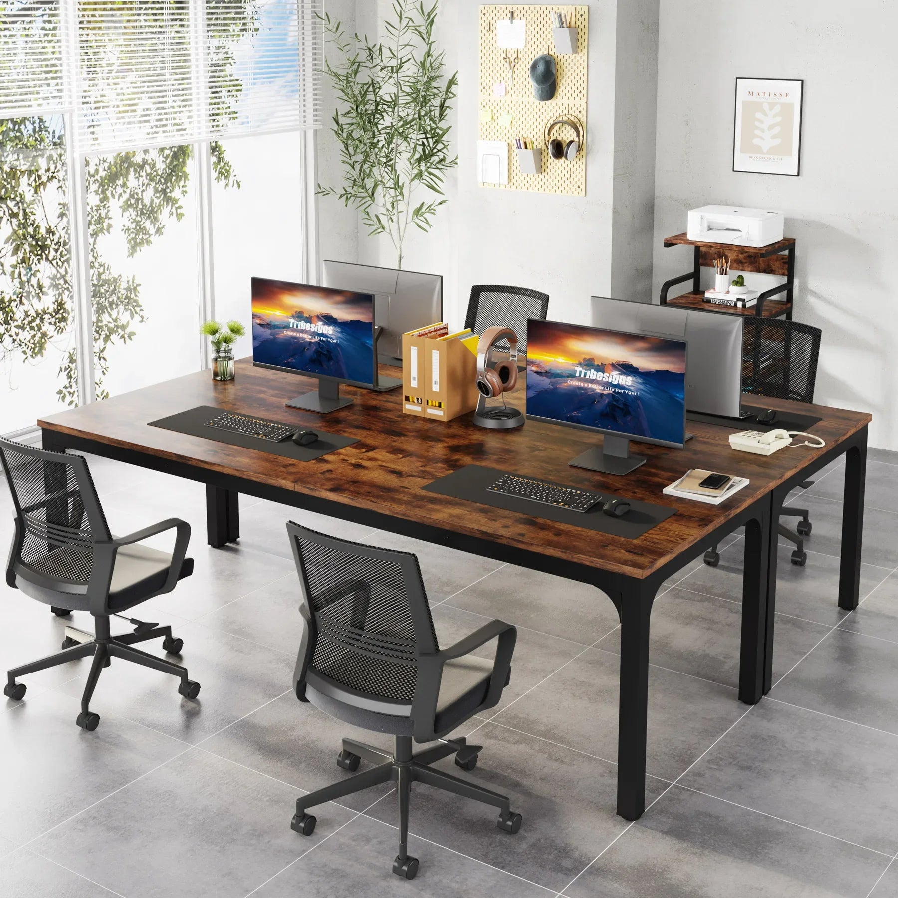 Extra Long Two Person Desk, 78.7 Inch