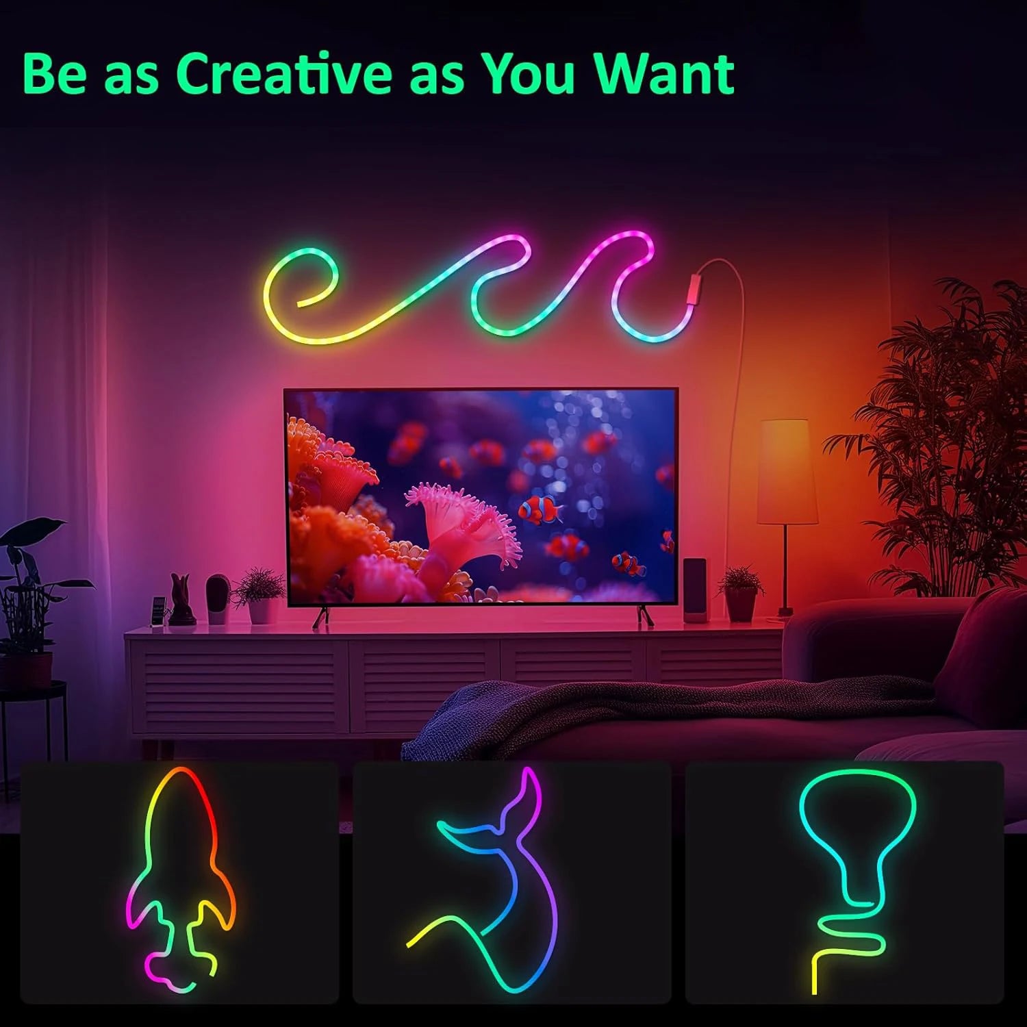 Flexible Neon Rope Lights with App Control