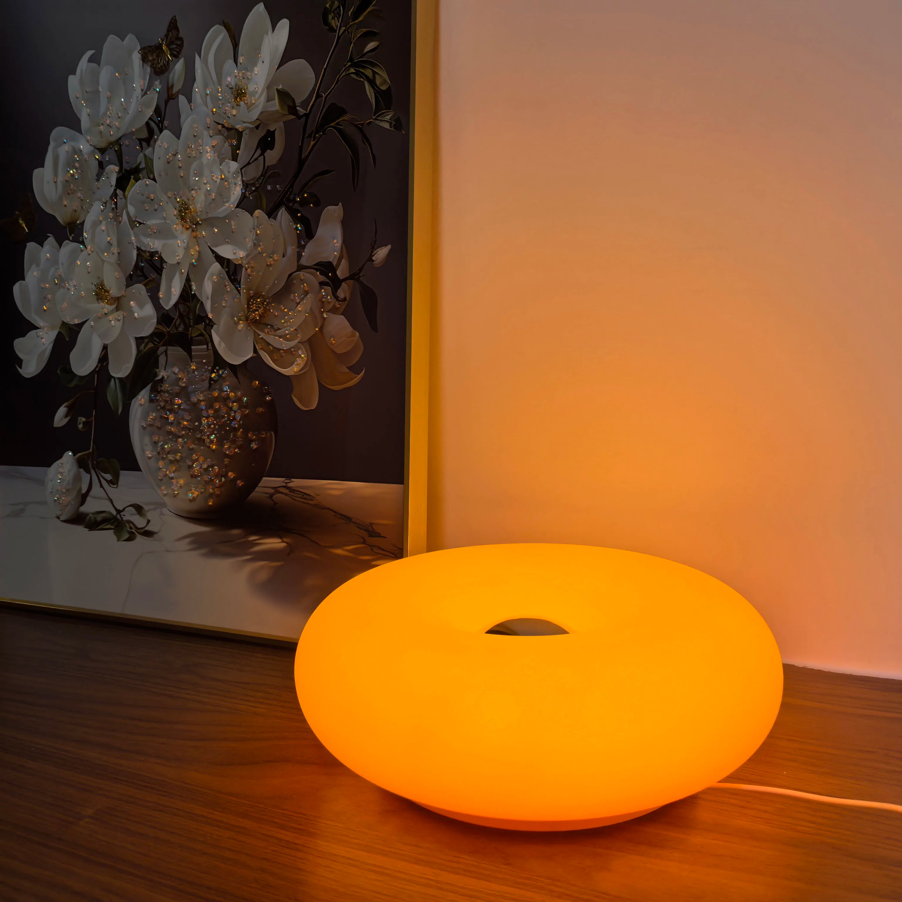 Donut Table Lamp with USB Power