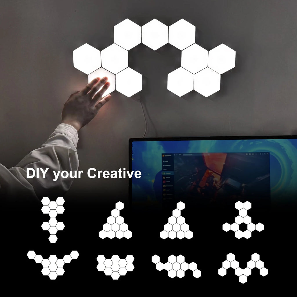 Modular Hexagon LED Wall Lights