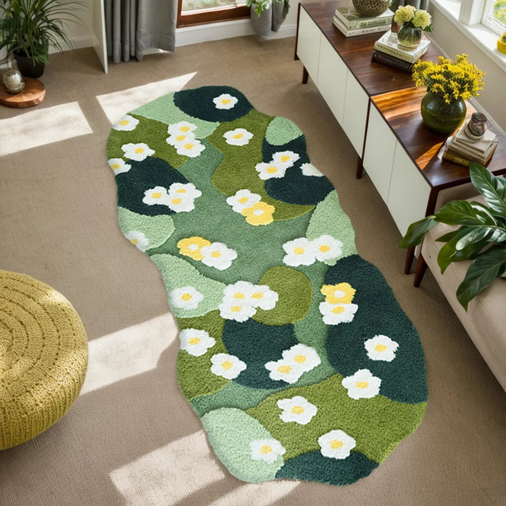 3D Moss Rug in Forest Green