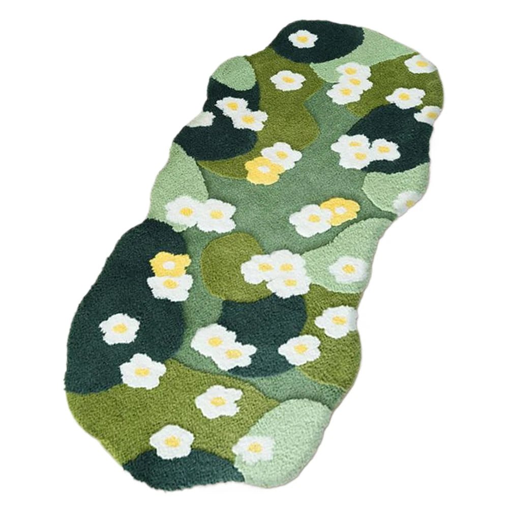 3D Moss Rug in Forest Green