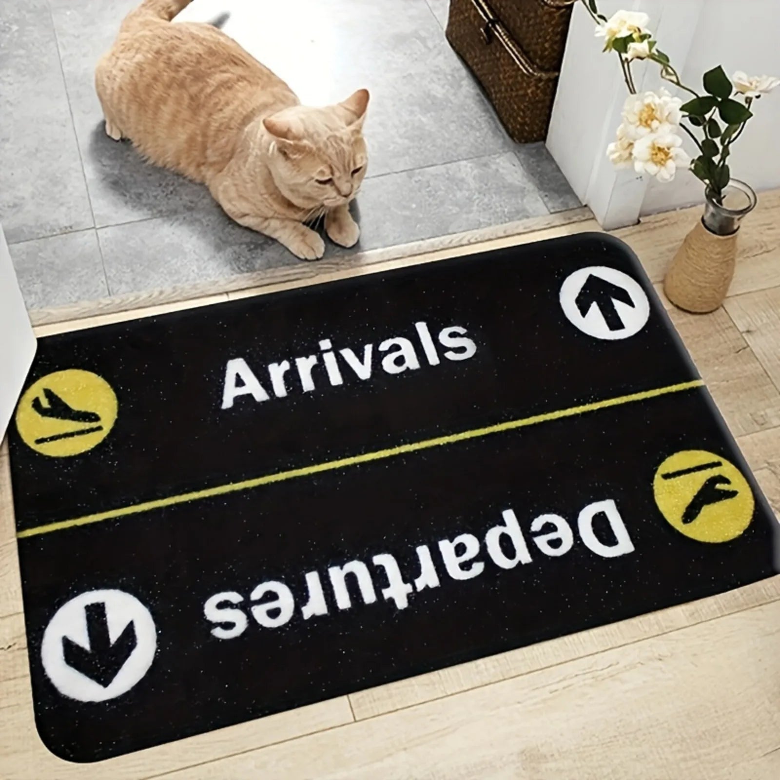 Airport Departure Board Doormat