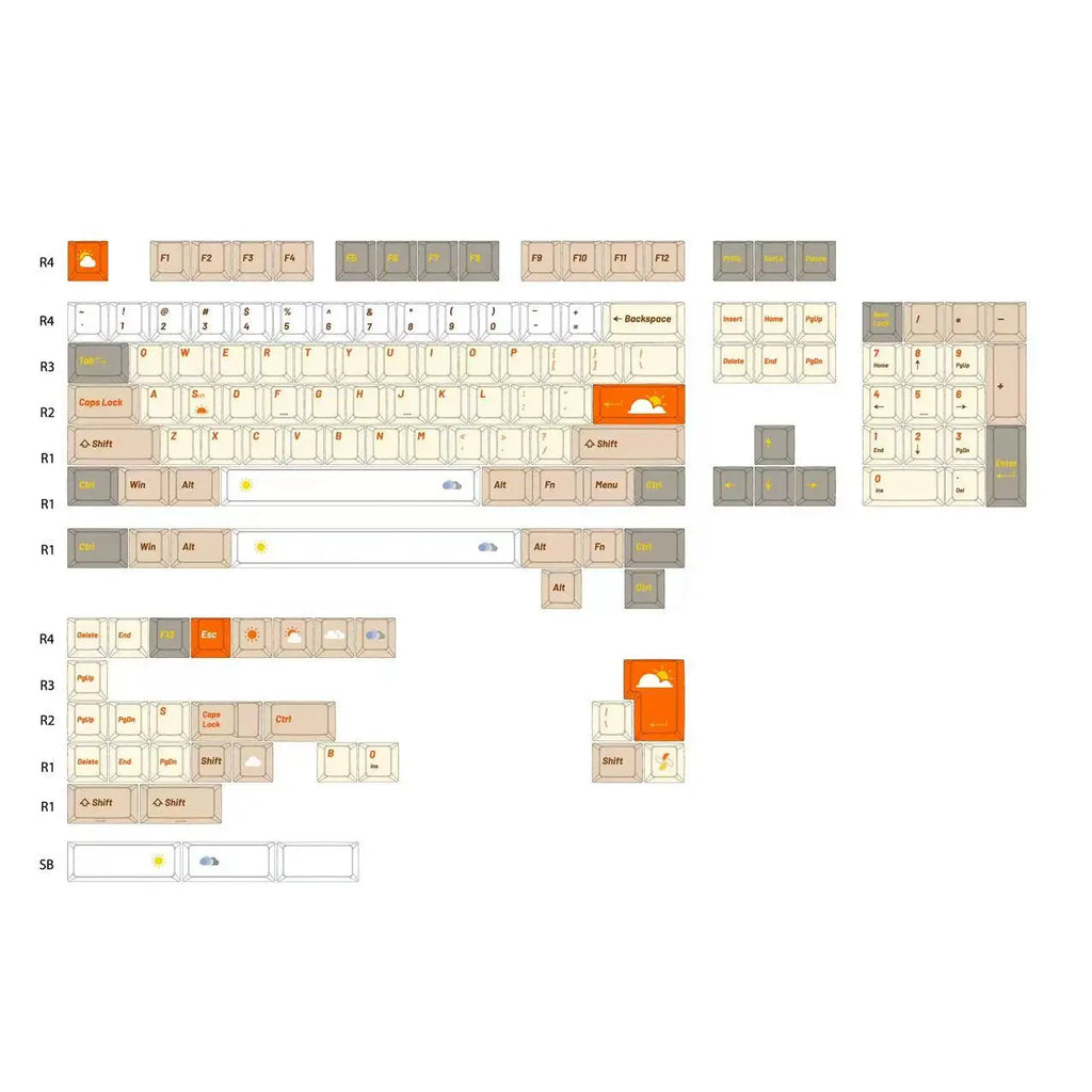 Weather Theme Keycap Set, 143 Keys
