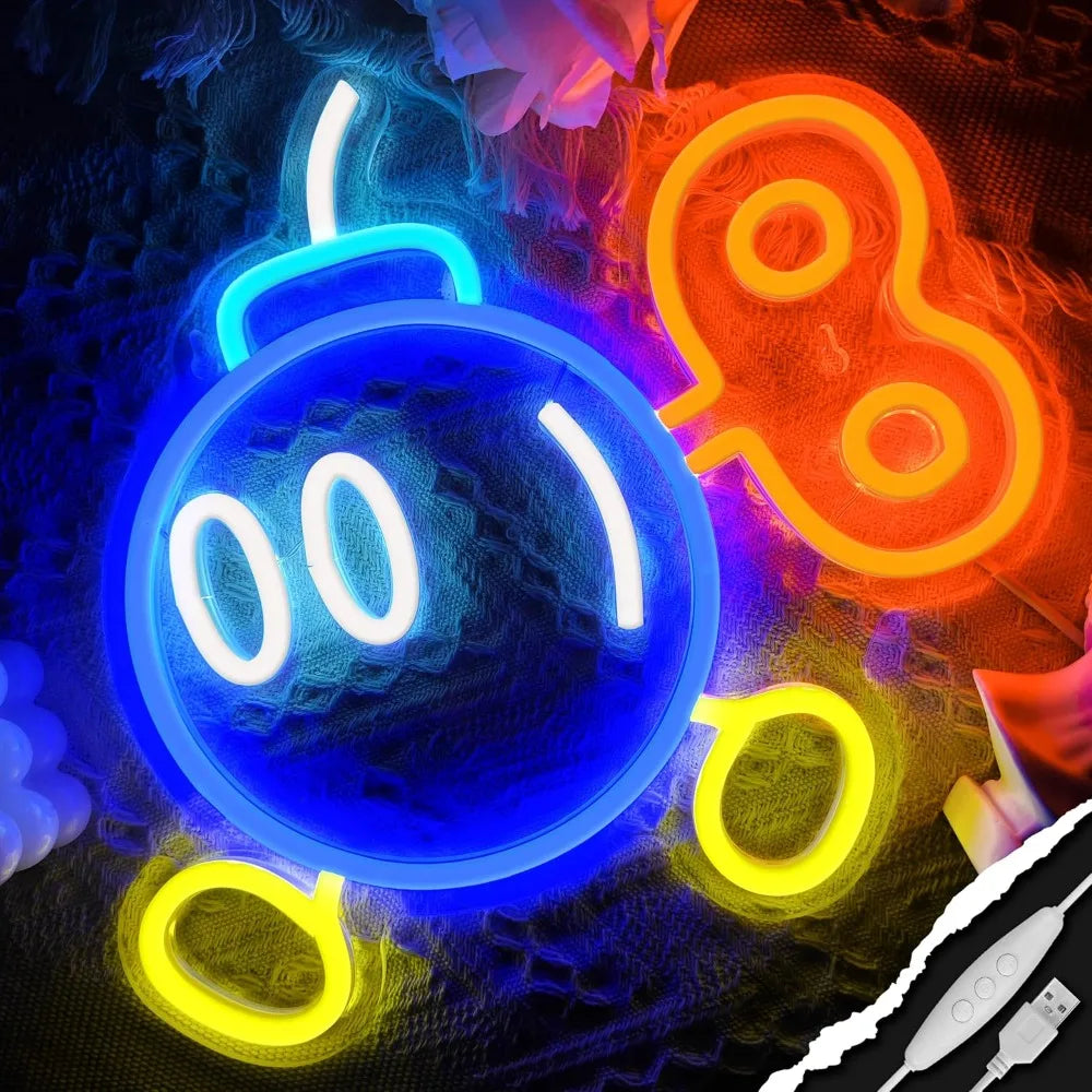 Dimmable USB Neon Sign for Game Rooms