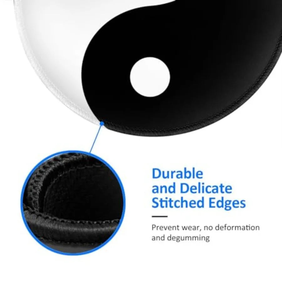 Round Yin Yang Mouse Pad, 8 Inch