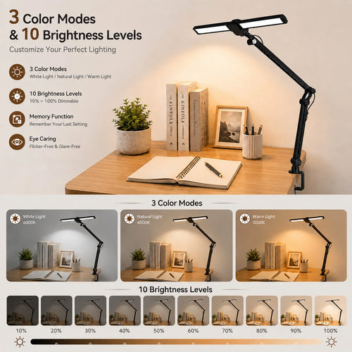 13W Clip On LED Desk Lamp