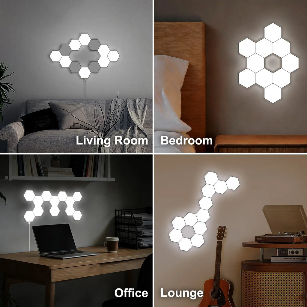 Modular Hexagon LED Wall Lights
