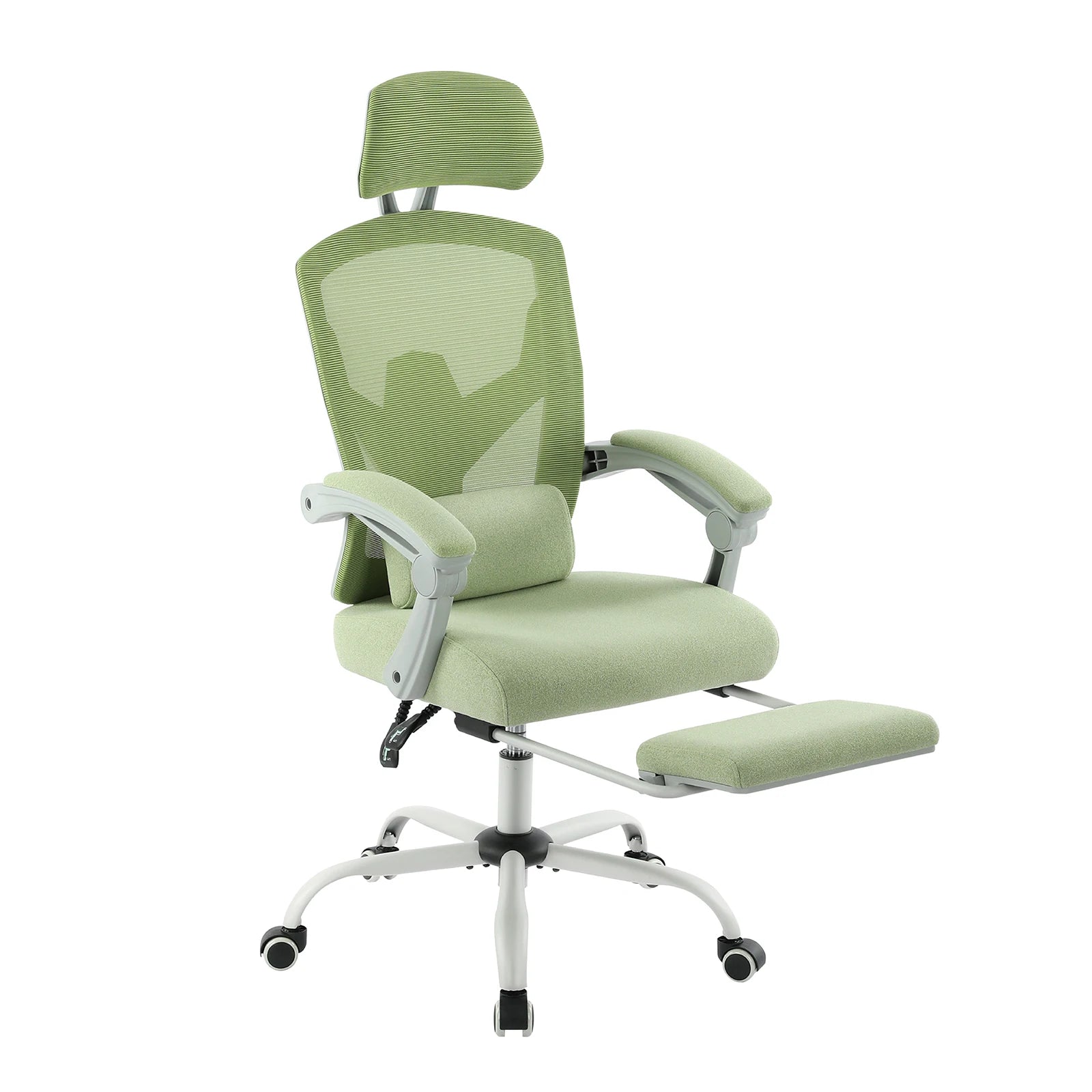 Reclining Mesh Gaming Chair with Lumbar Pillow
