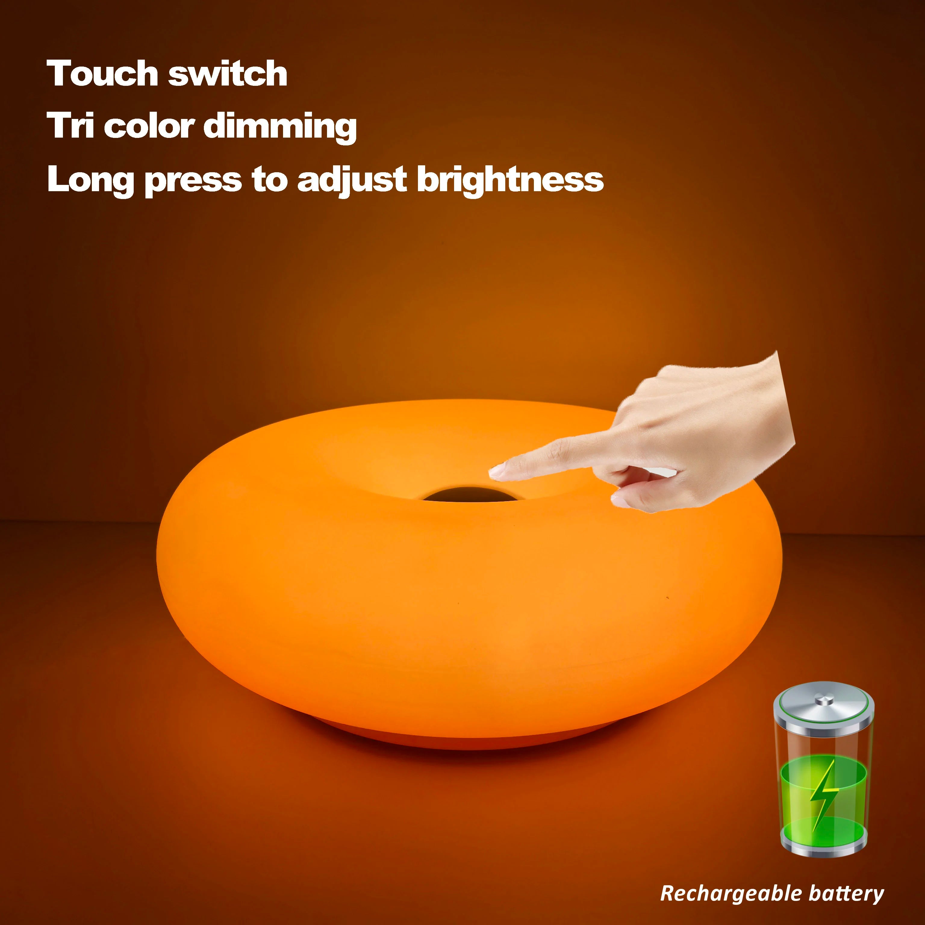 Donut Table Lamp with USB Power