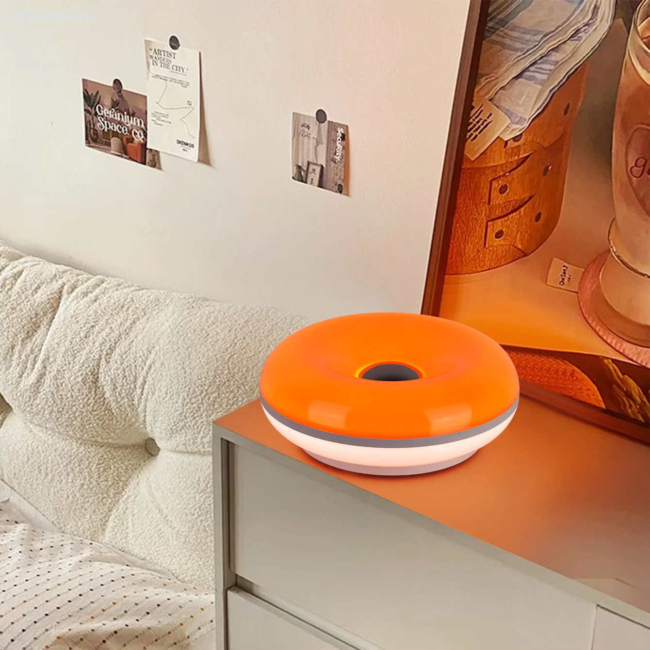 Donut Table Lamp with USB Power