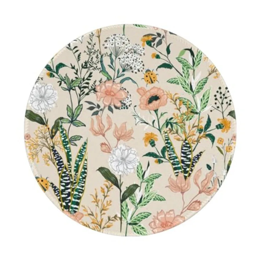 Round Yin Yang Mouse Pad, 8 Inch