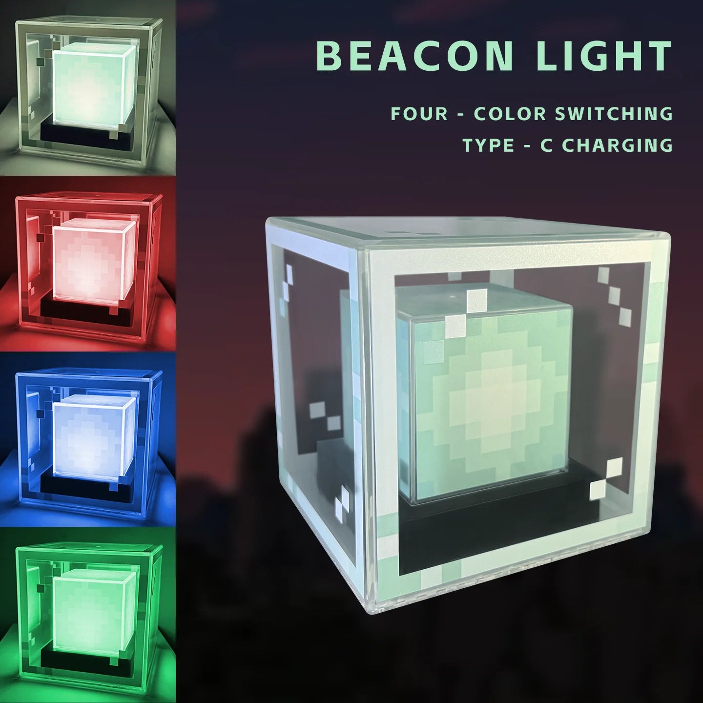 Pixel Beacon Desk Lamp, Rechargeable