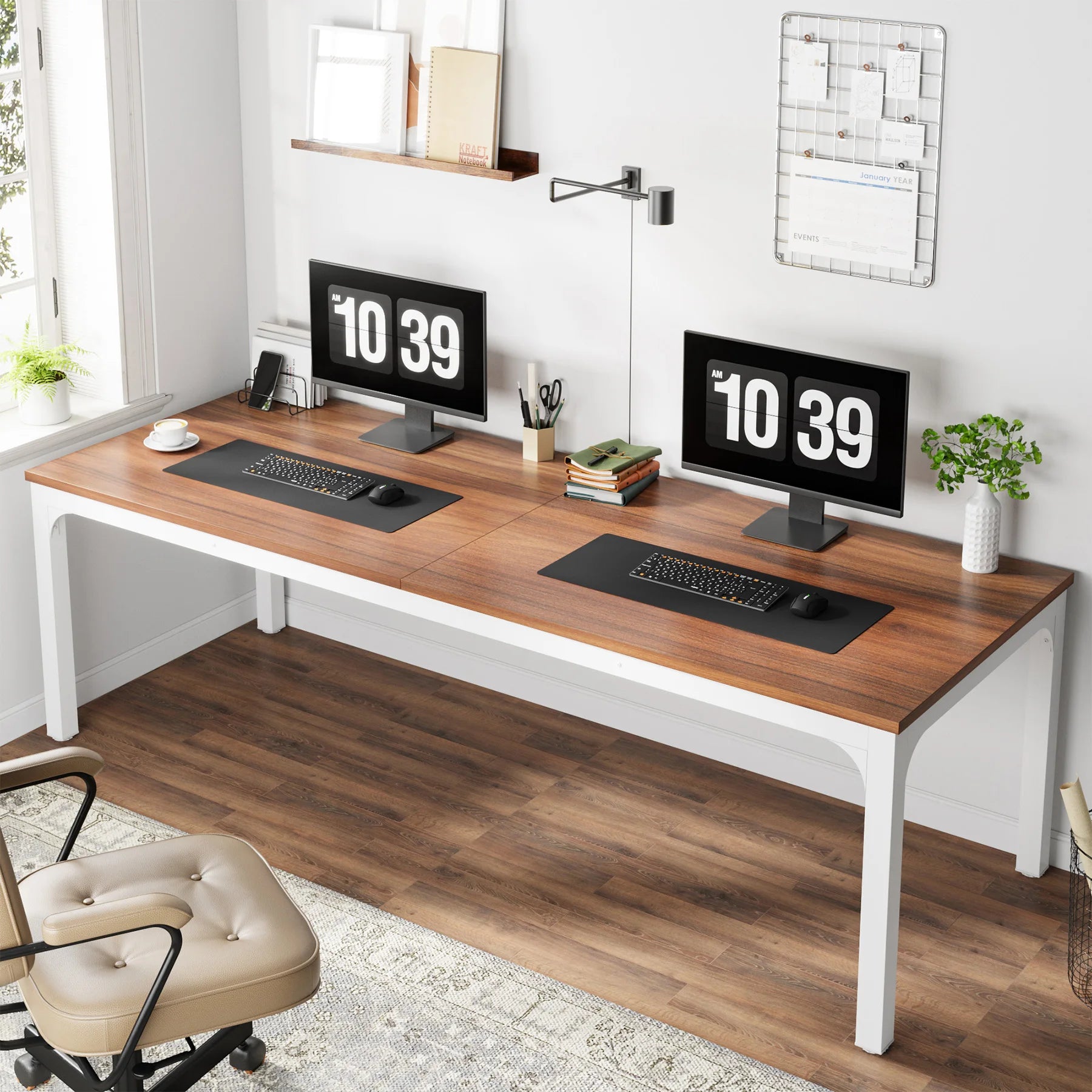 Extra Long Two Person Desk, 78.7 Inch