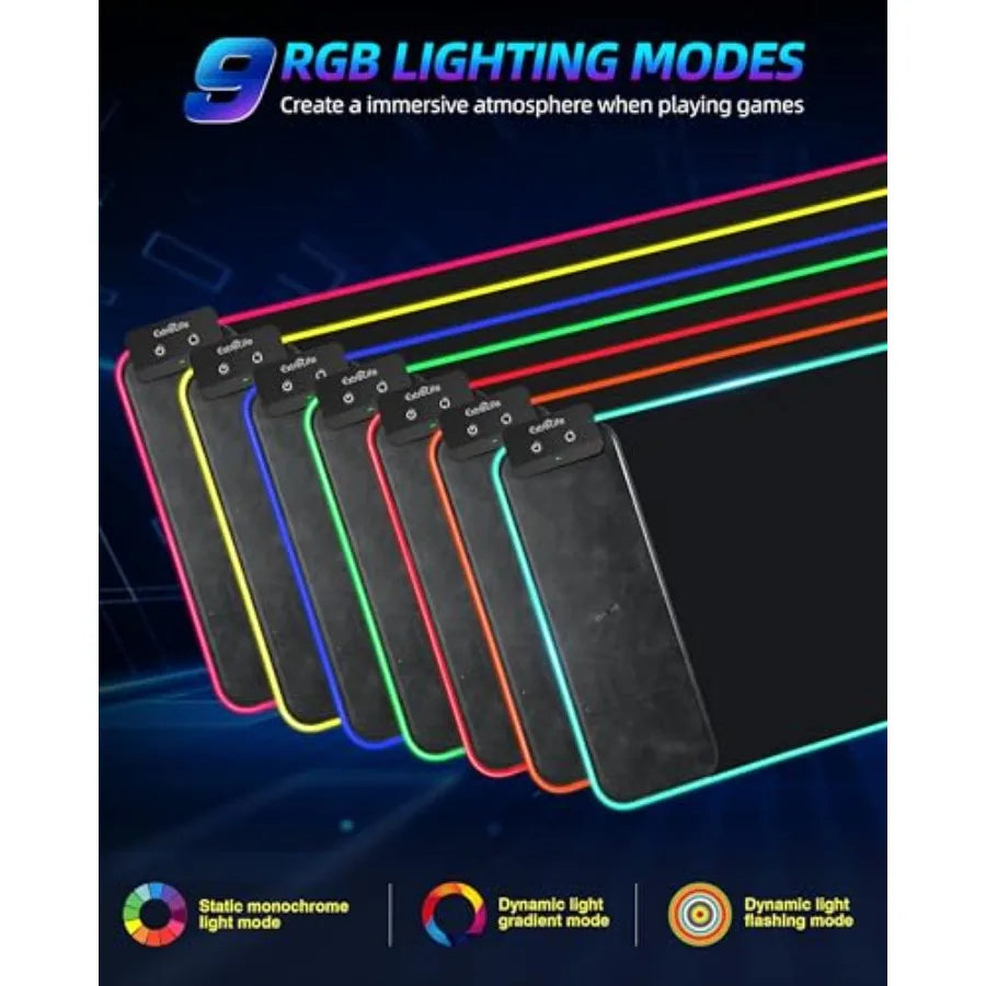 RGB Desk Mat with Wireless Charging