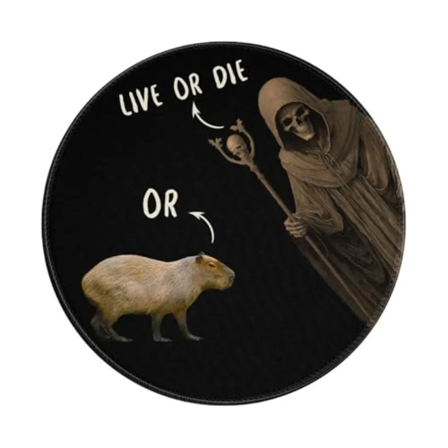 Round Yin Yang Mouse Pad, 8 Inch