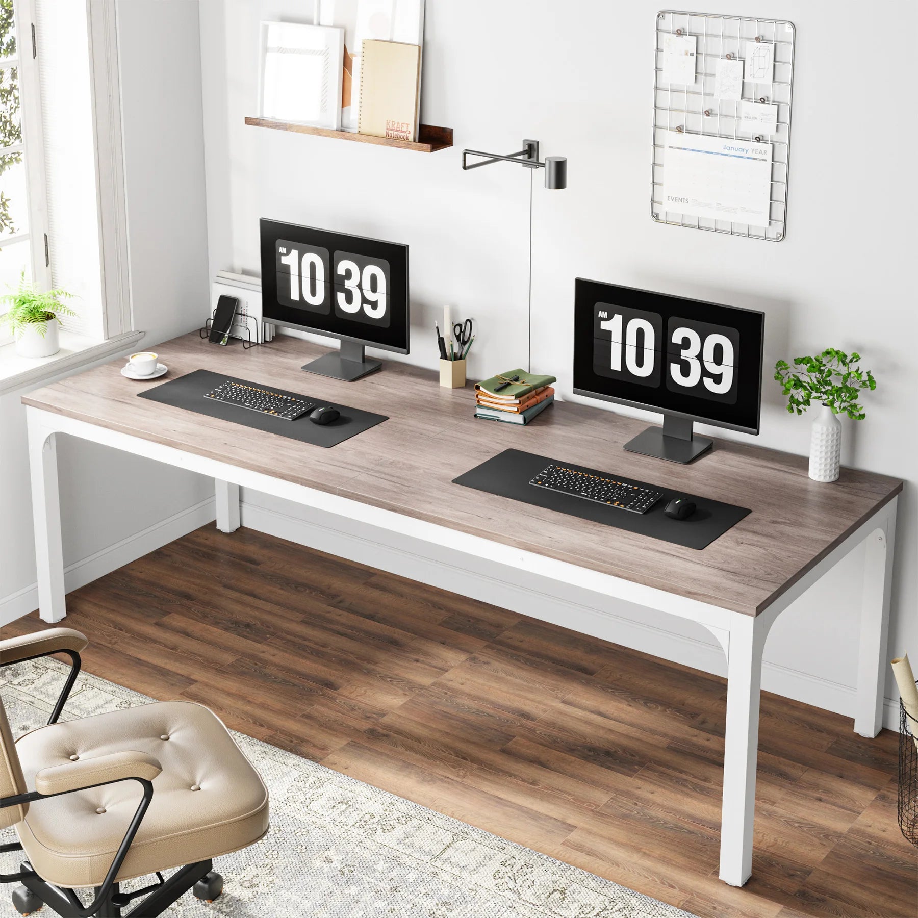 Extra Long Two Person Desk, 78.7 Inch