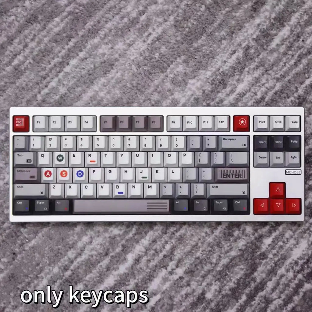 Retro Console Keycap Set, 143 Keys