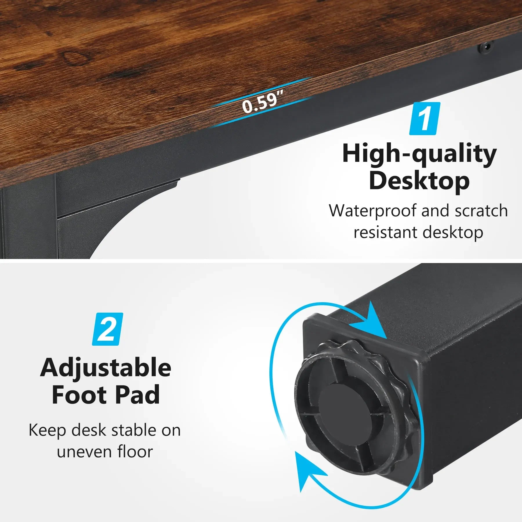 Extra Long Two Person Desk, 78.7 Inch
