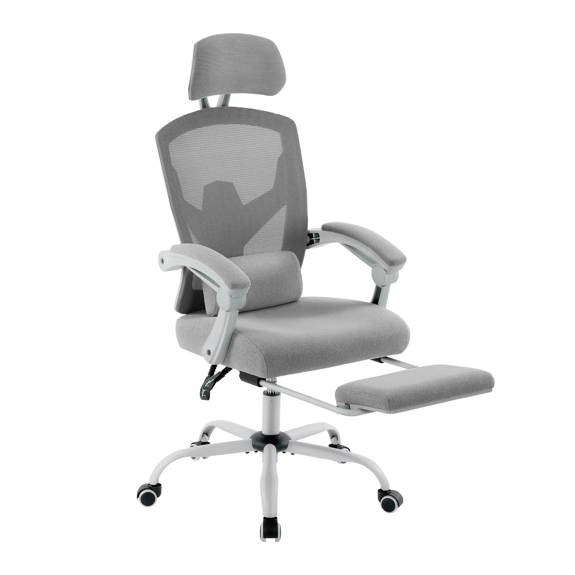 Reclining Mesh Gaming Chair with Lumbar Pillow