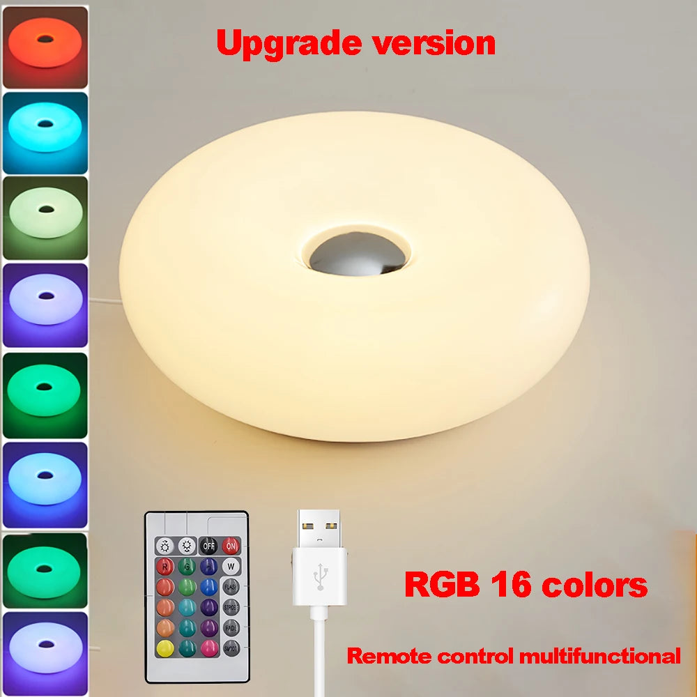 Donut Table Lamp with USB Power