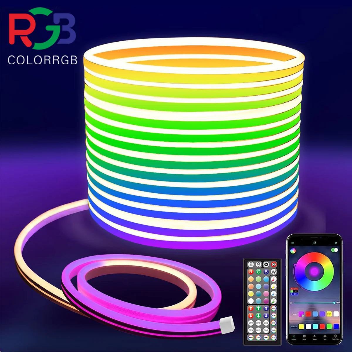 Flexible Neon Rope Lights with App Control