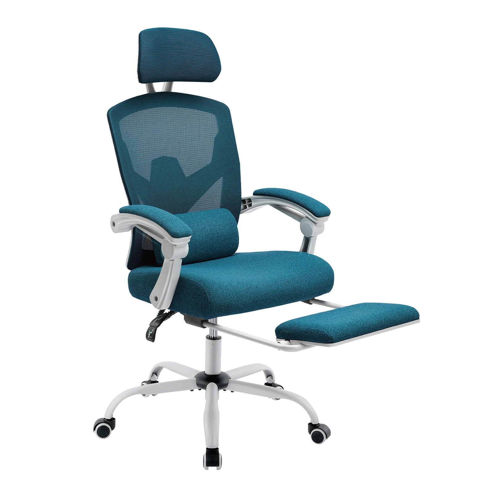 Reclining Mesh Gaming Chair with Lumbar Pillow