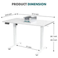 Electric Standing Desk with Wood Top, 55 x 24 Inch
