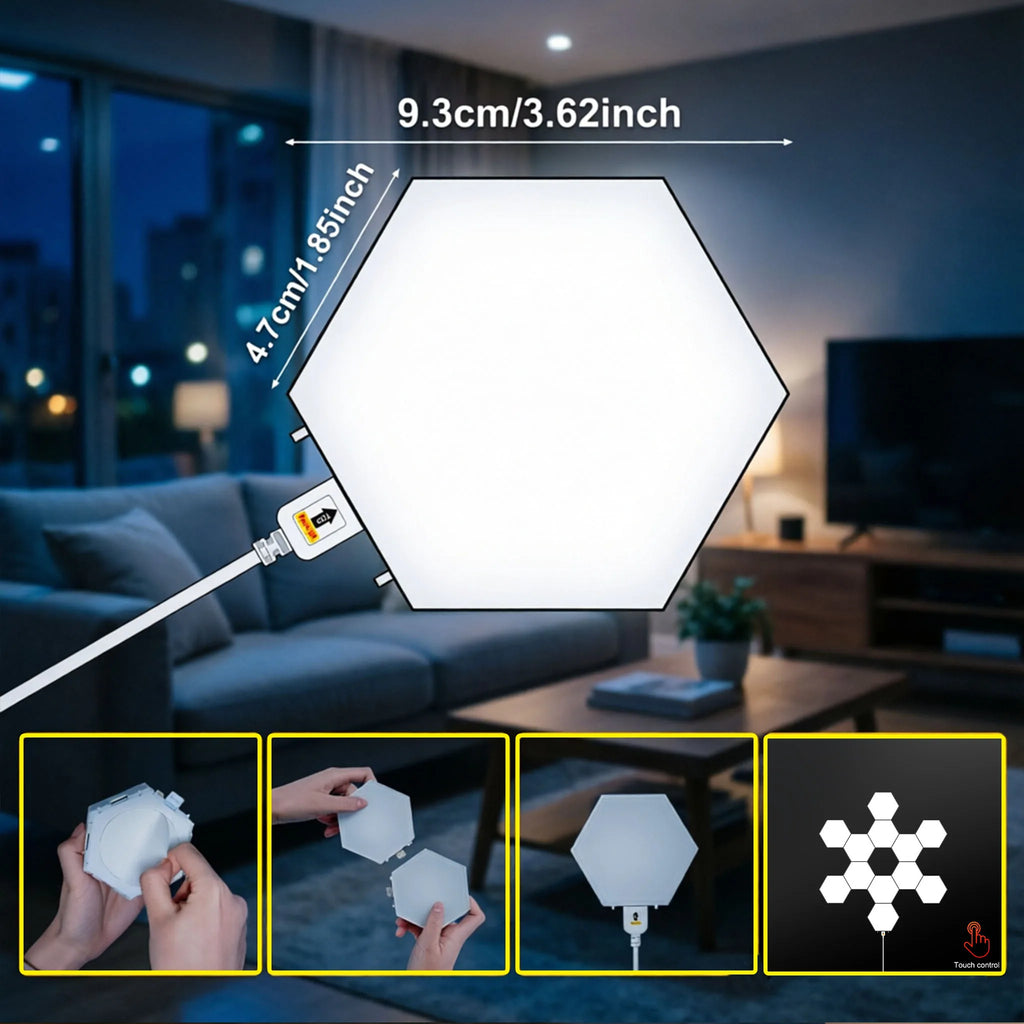 Modular Hexagon LED Wall Lights