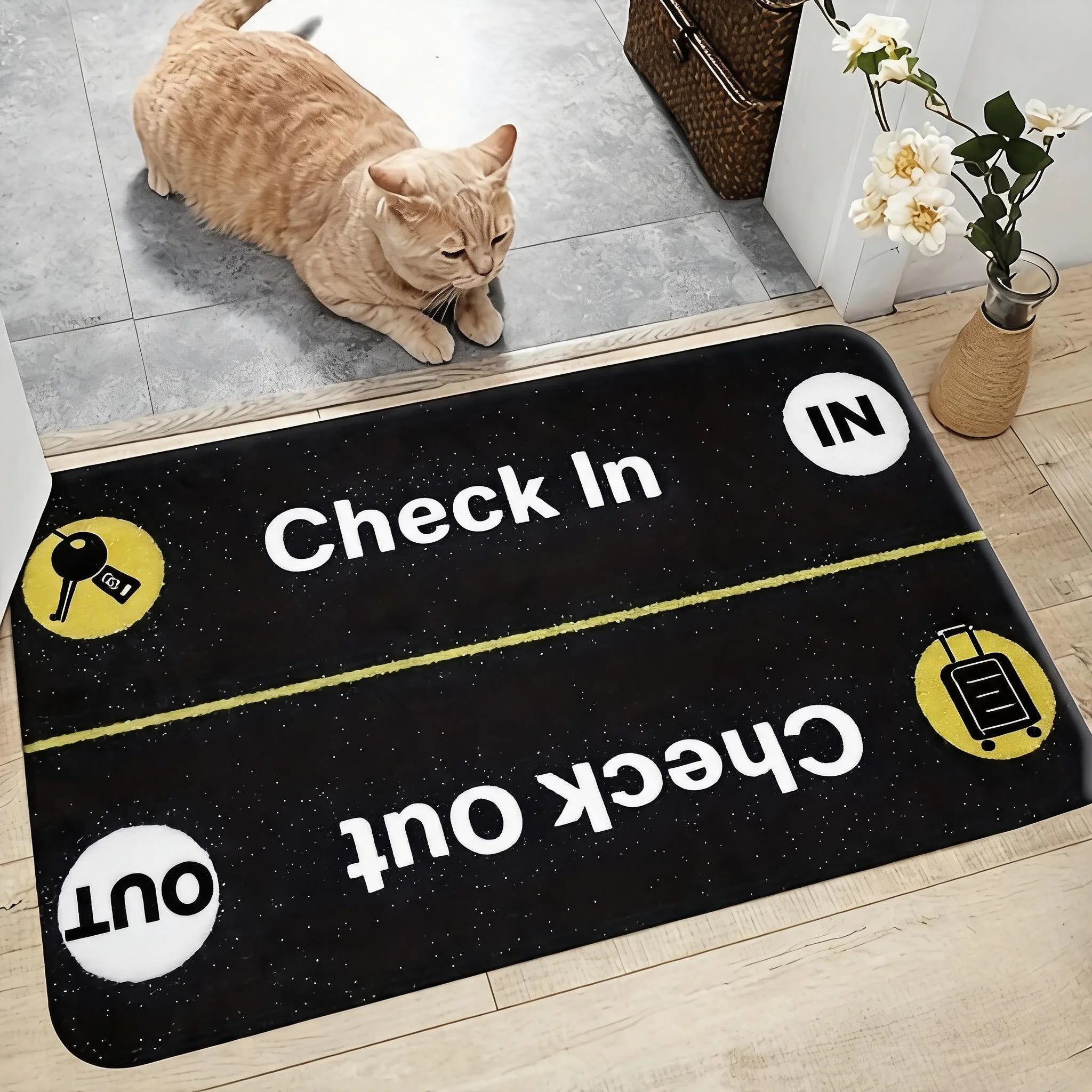 Airport Departure Board Doormat