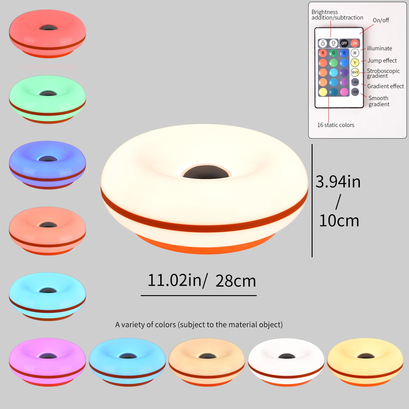 Donut Table Lamp with USB Power