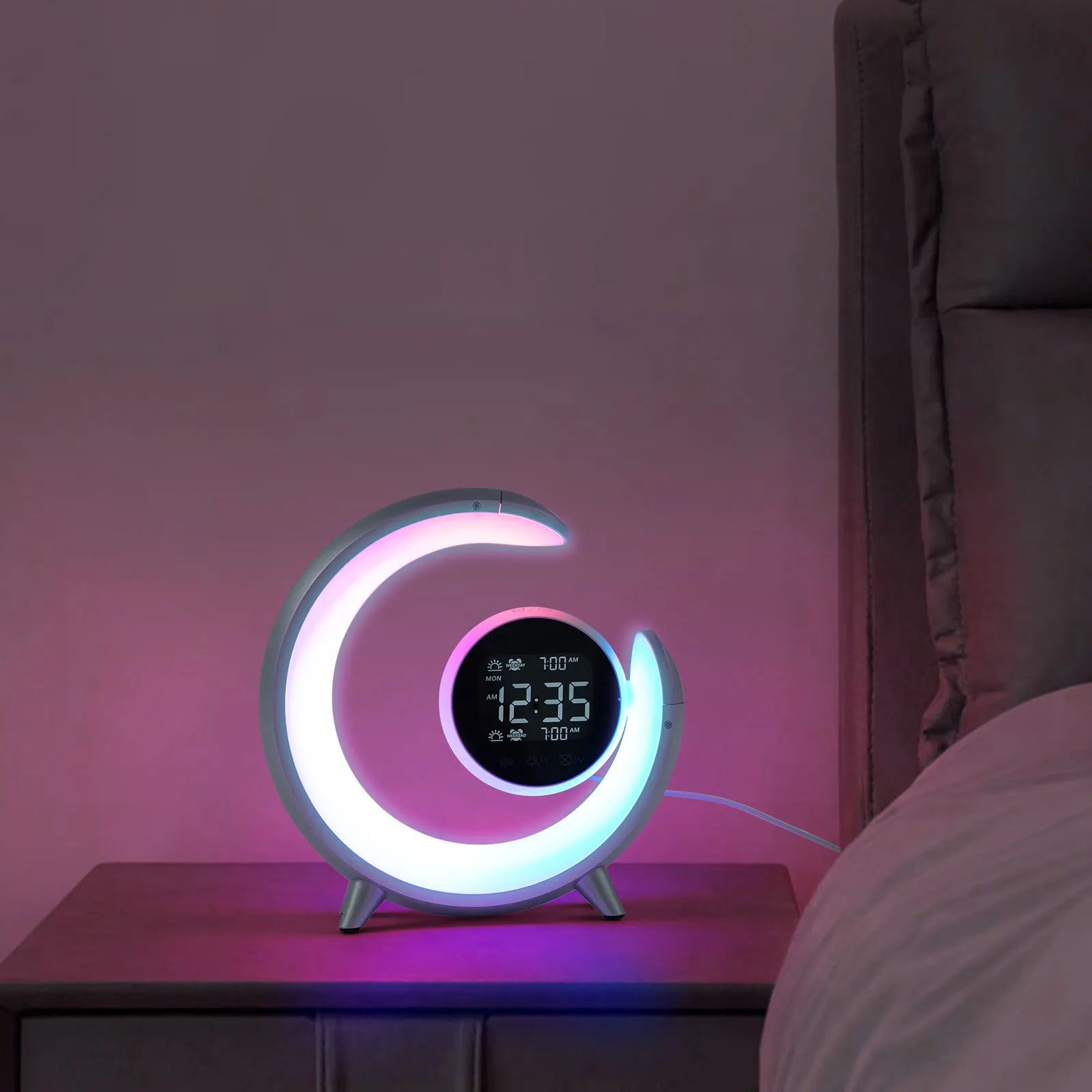 Bedside Night Light with 360 Degree Speaker