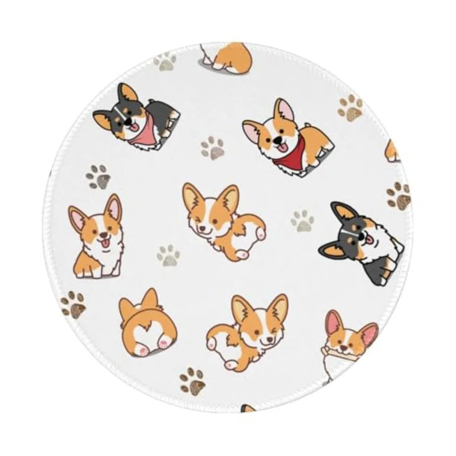 Round Yin Yang Mouse Pad, 8 Inch