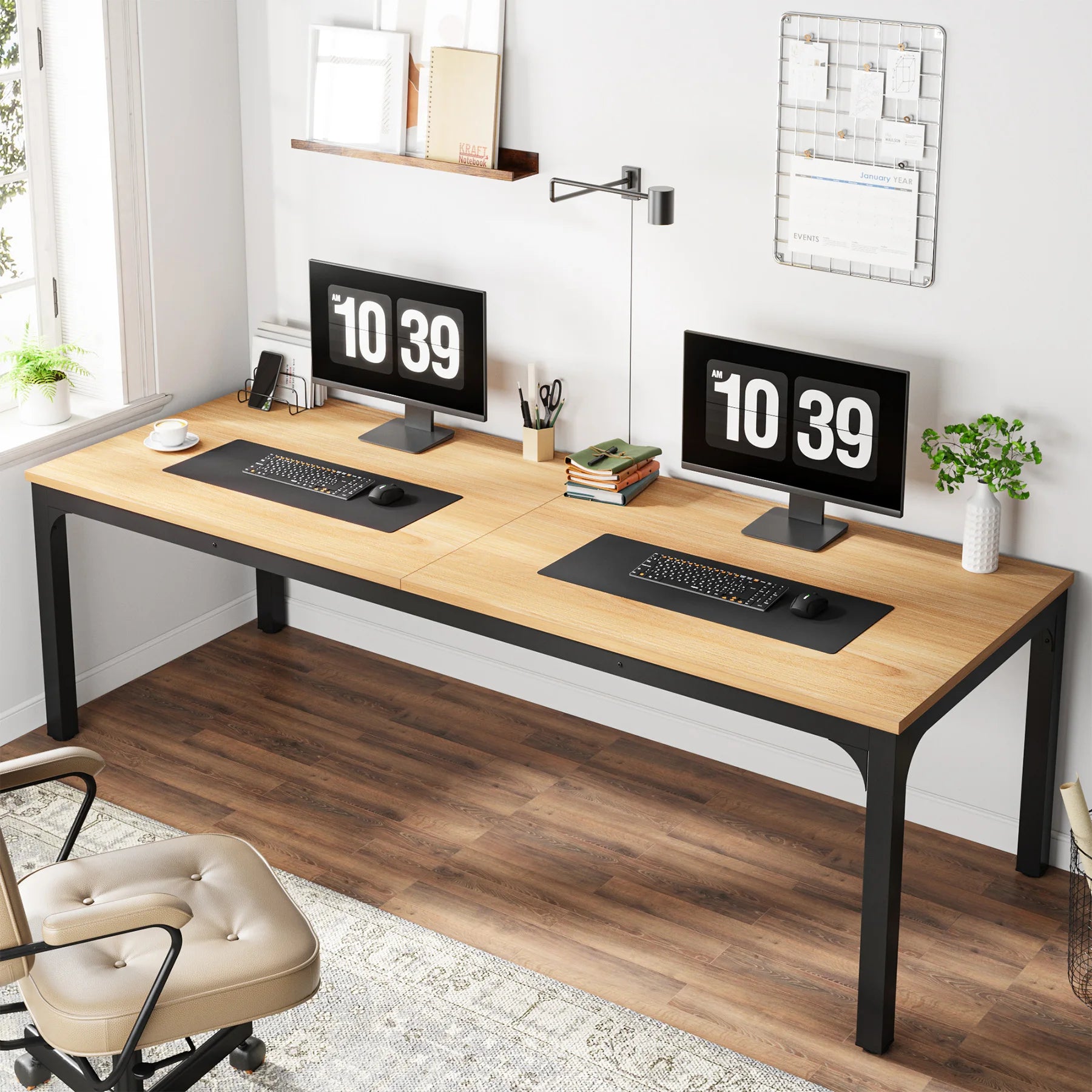 Extra Long Two Person Desk, 78.7 Inch