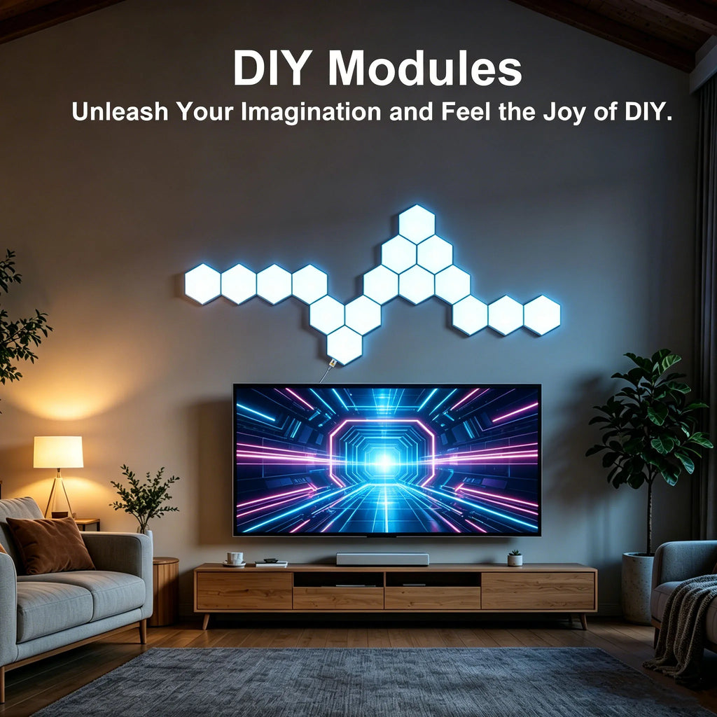 Modular Hexagon LED Wall Lights